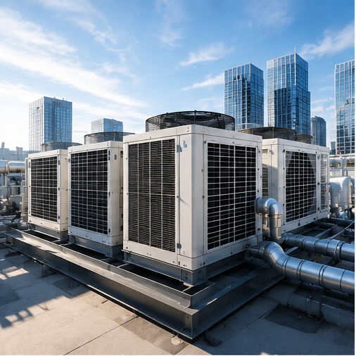 Rooftop HVAC and refrigeration plant