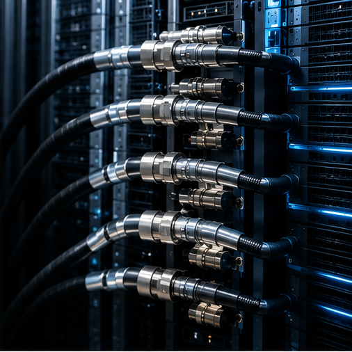 Liquid cooling manifolds on a server rack