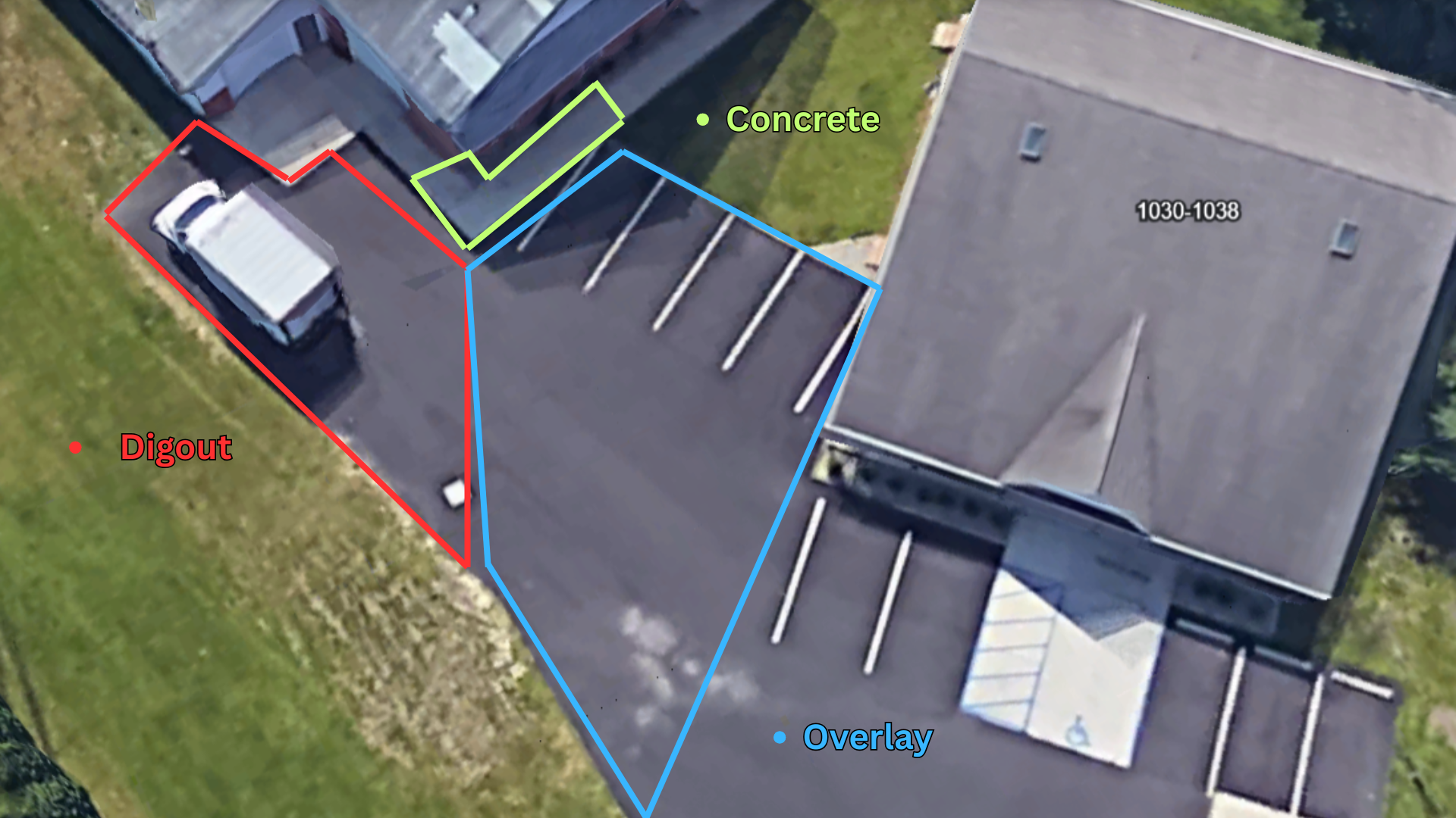 Geometric drawing of an outline square with sections divided by vertical, horizontal, and half circle lines.