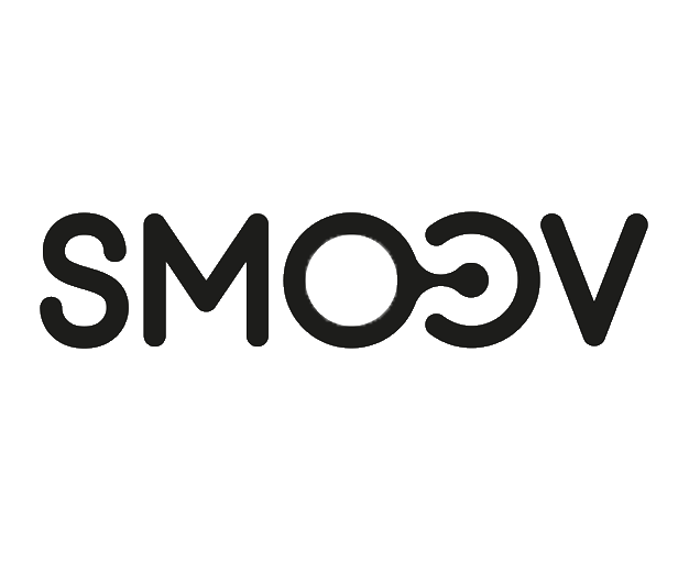 The word smoov written in black lowercase letters with the 'o' stylized.
