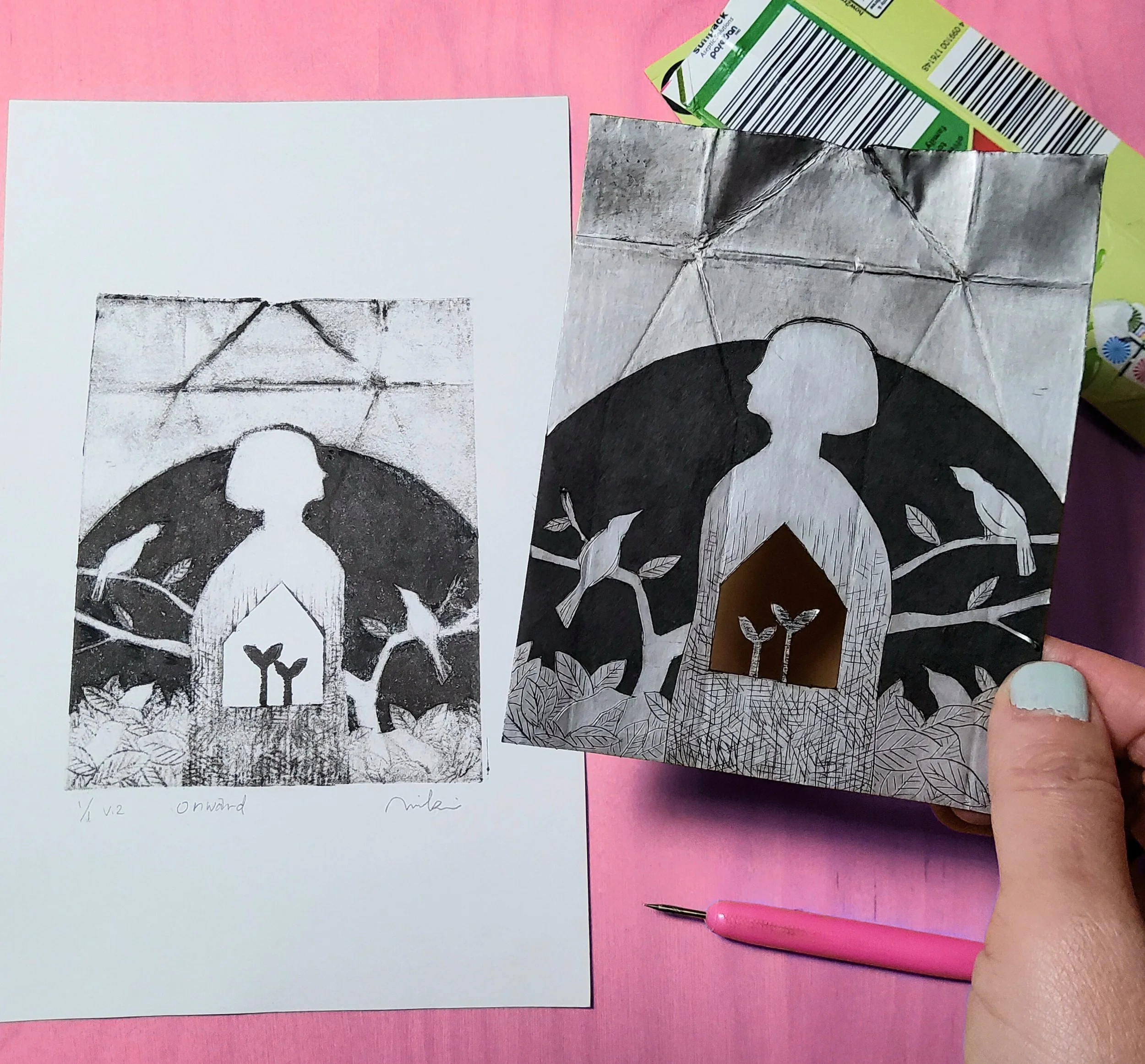 Tetrapak Printmaking