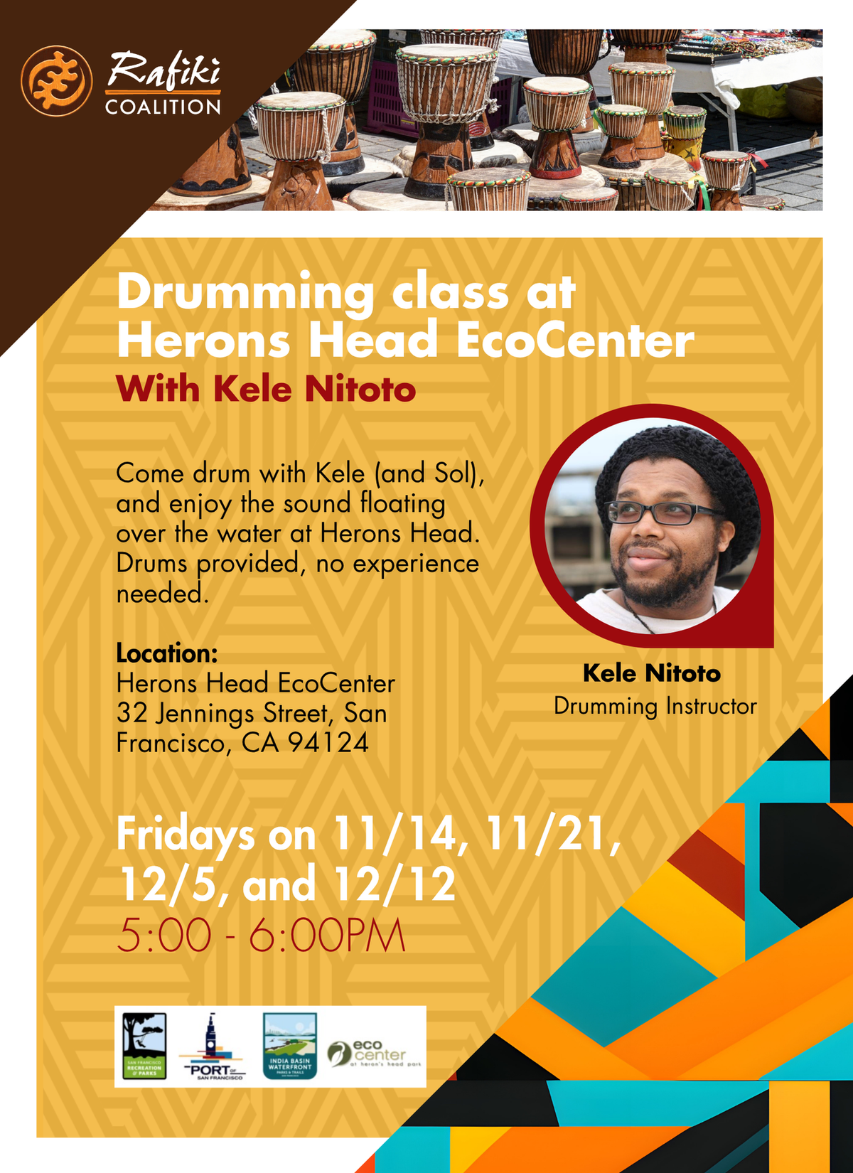 Drumming with Kele (Herons Head Eco Center)