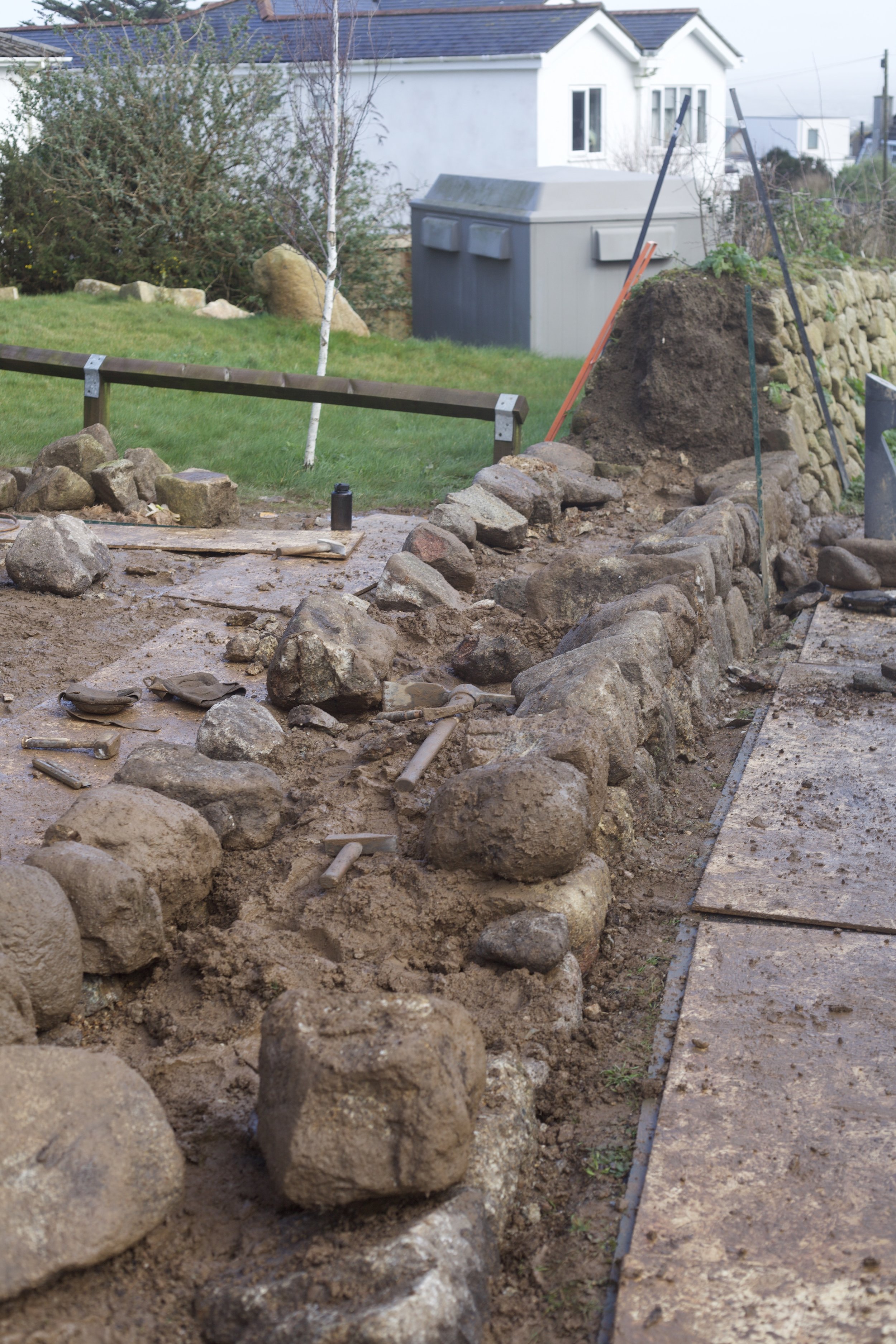 Cornish hedge build
