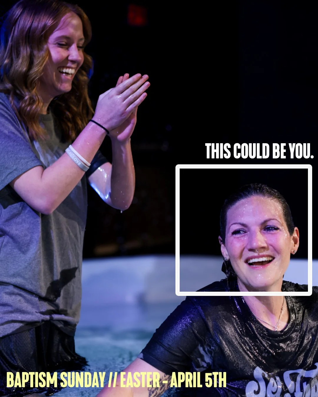 EASTER IS COMING! And we're excited to be doing baptisms! If you've been curious about being baptized or have questions, make sure to stop by our "Next Steps" area this weekend so we can help point you in the right direction 🙌

EASTER SERV