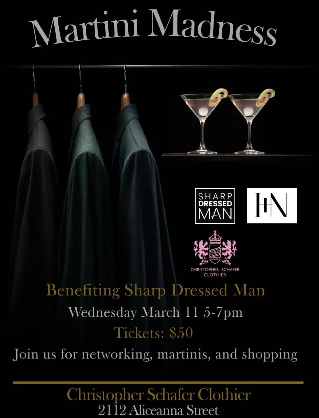 Sharp Dressed Man - Martini Madness Networking Event