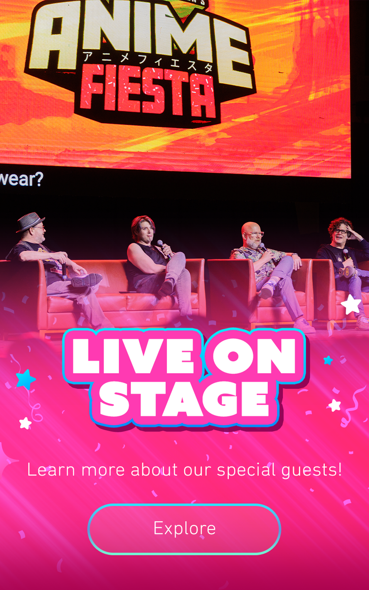 Live stage panels with anime talent