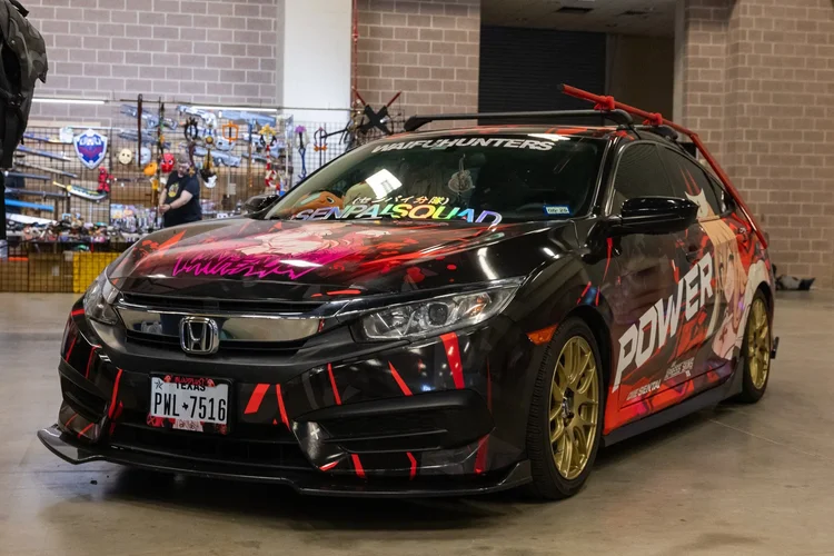 Itasha car showcase at Anime Fiesta