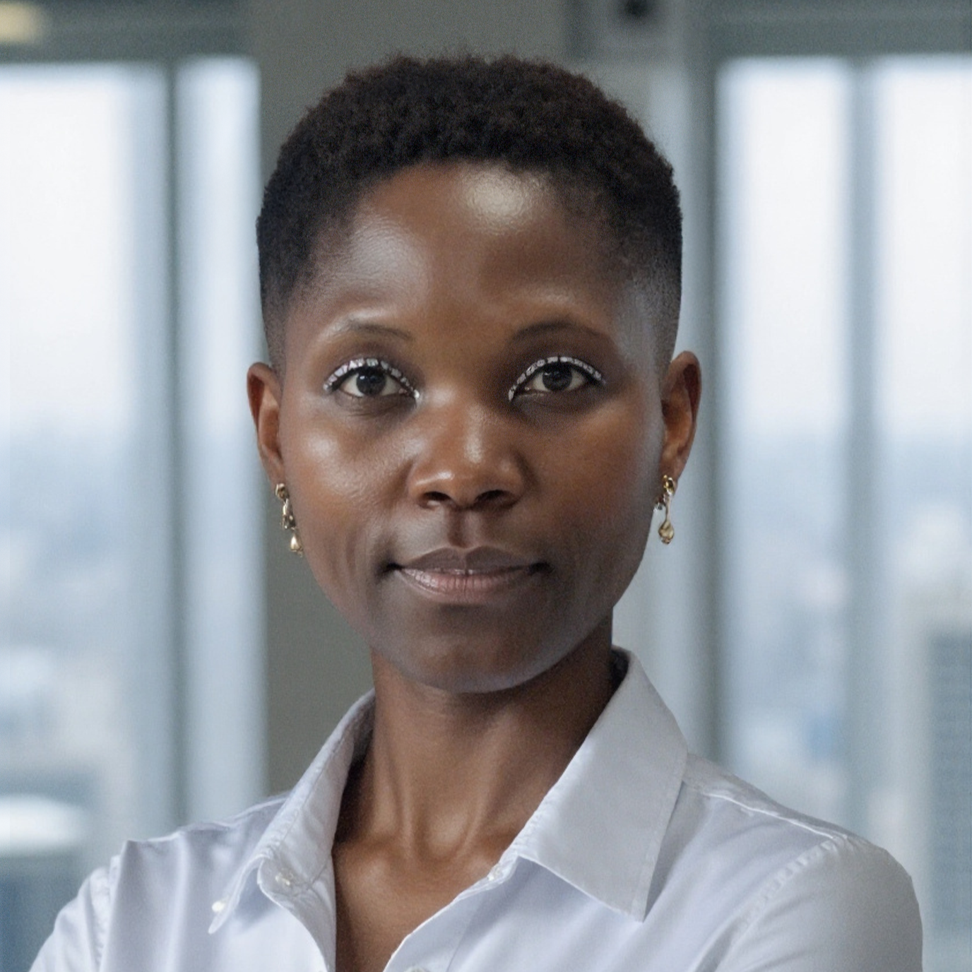 Silhouette of a man with short hair in front of a bright circular backlight, creating a shadowed face with dark background.