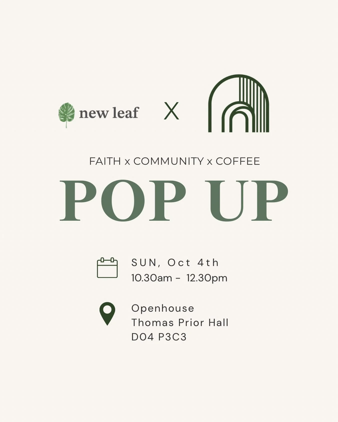 Joining up with @openhousechurch_ for a little pop up this Sunday. Excited for this! 

Come by, grab a coffee, and hang out for a bit. 🙌🙏