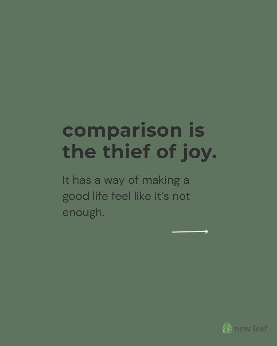 Comparison is the thief of joy.

What if the things we spend so much of our lives chasing are rarely the things that actually satisfy us..