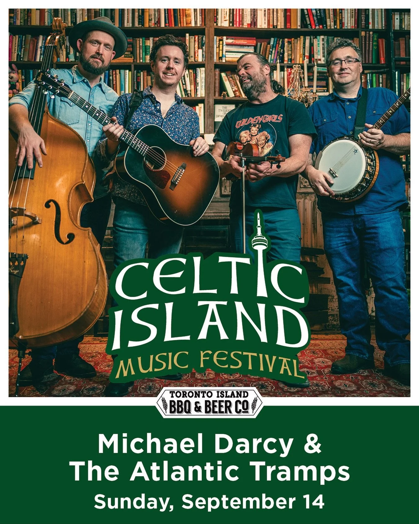 Irish singer-songwriter Michael Darcy &amp; his band &lsquo;The Atlantic Tramps&rsquo; return to Toronto Island on Sunday, September 14.

Michael Darcy left County Clare in 2010 and journeyed westward across the ocean to Toronto. Chasing adventure an