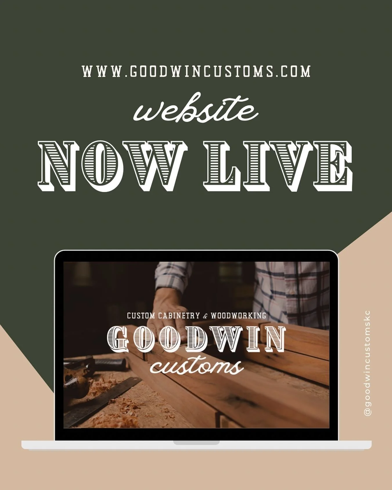 Excited to introduce GoodwinCustoms.com 💻 Visit our new website to browse recent project and get in touch! 
#kansascitymo #carpentery #customcabinetry #woodworkings