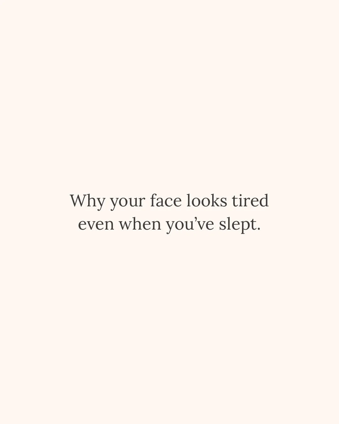 It&rsquo;s not dramatic. Nobody else has said anything. But you see it. The eyes look tired even when you&rsquo;ve slept. There&rsquo;s a heaviness you didn&rsquo;t used to carry. You look at photos from a few years ago and think that&rsquo;s more li