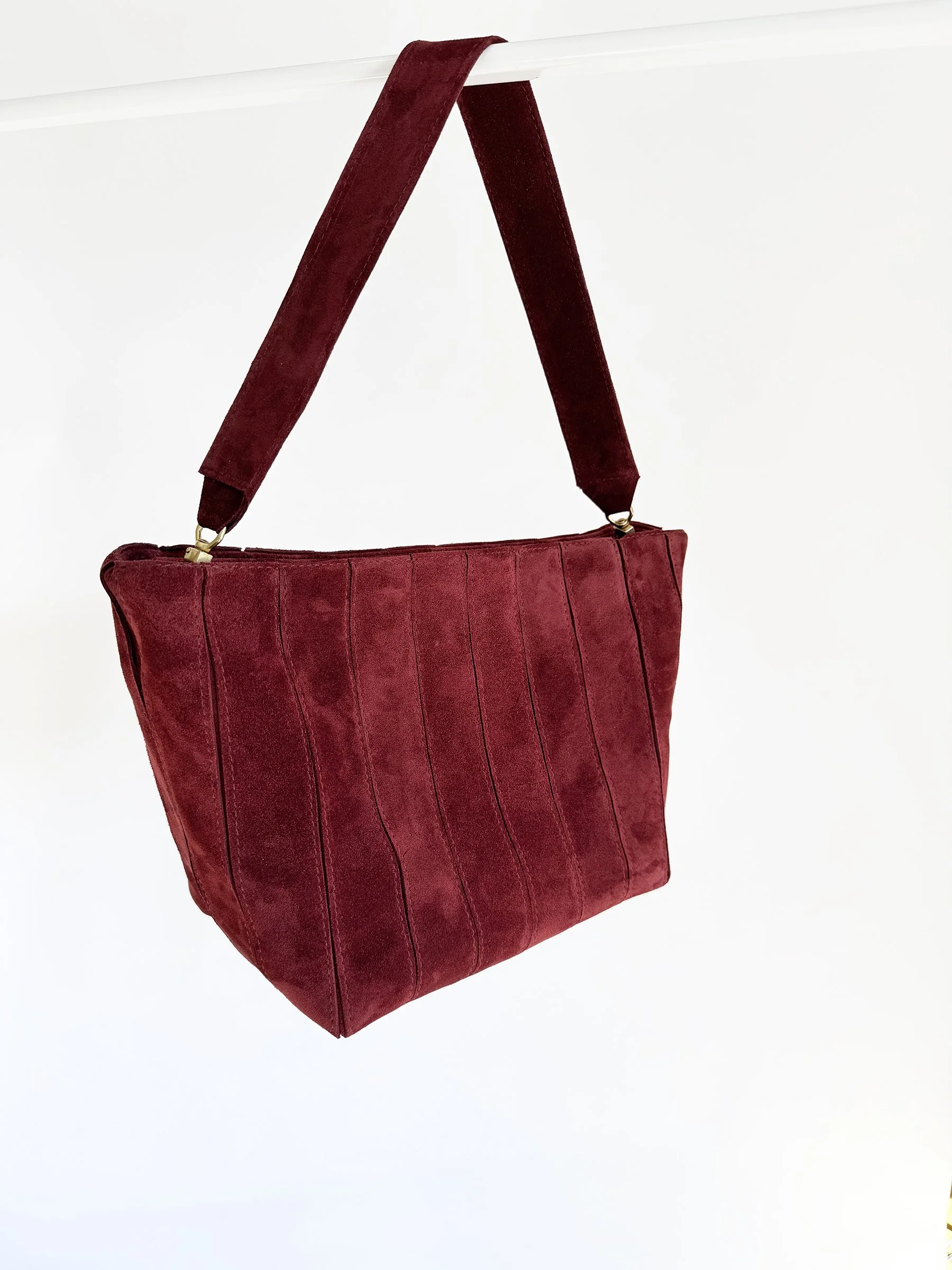 Quilted Suede Satchel