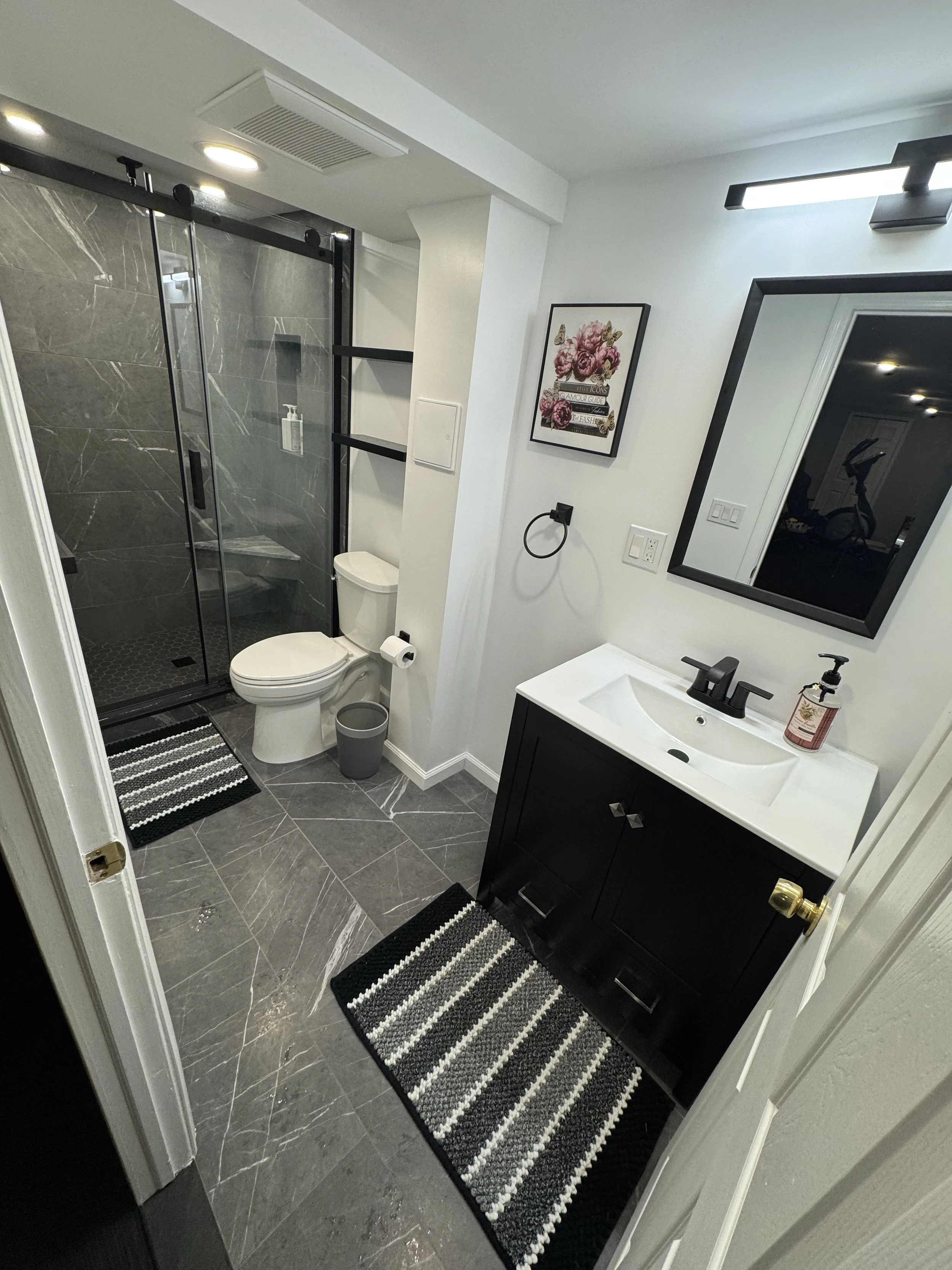 Unused Basement Transformed into a Private Guest Suite