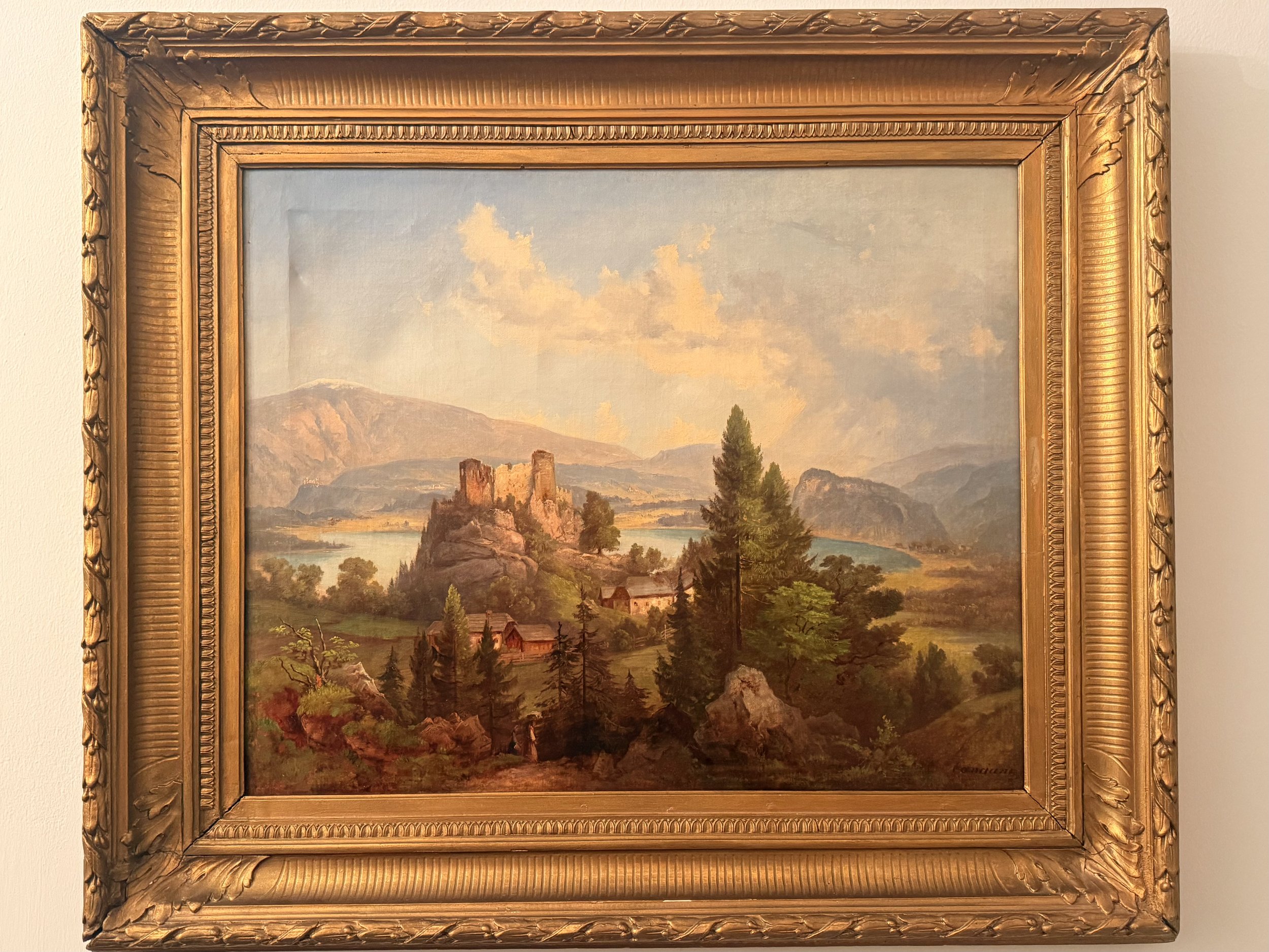 Jakob Canciani (Villach 1820–1891), Ansicht der Burgruine Alt-Finkenstein am Faaker See