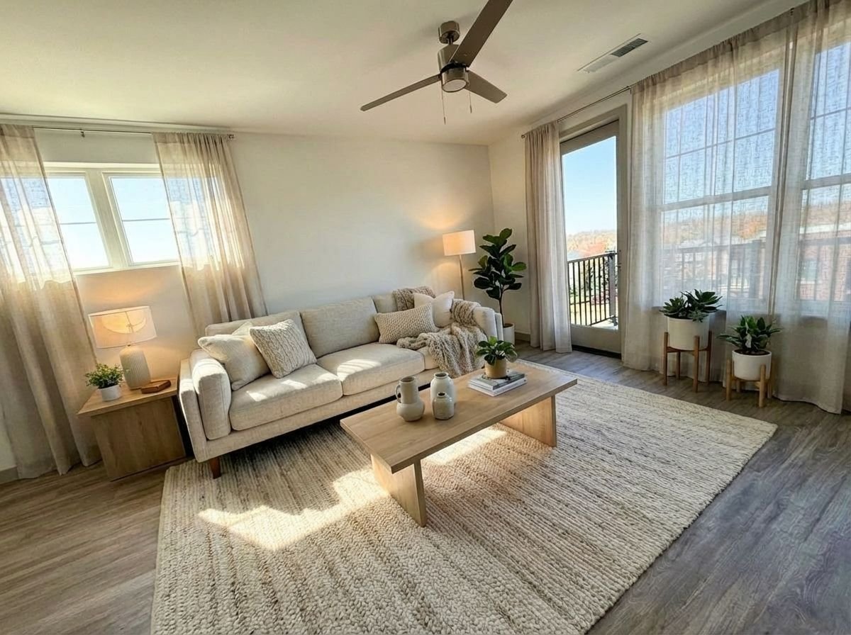 Apartment Living Room Rendering