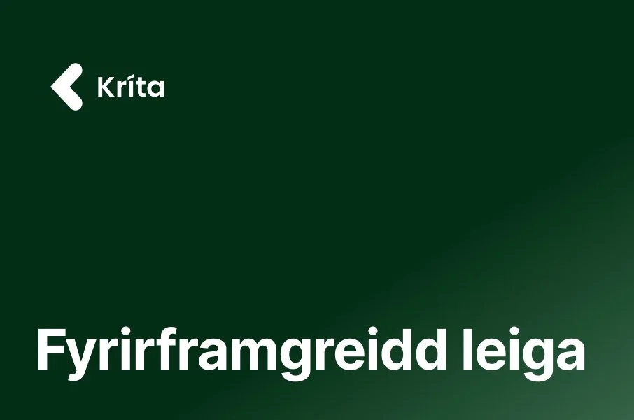 Ný þjónusta: Fyrirframgreidd leiga