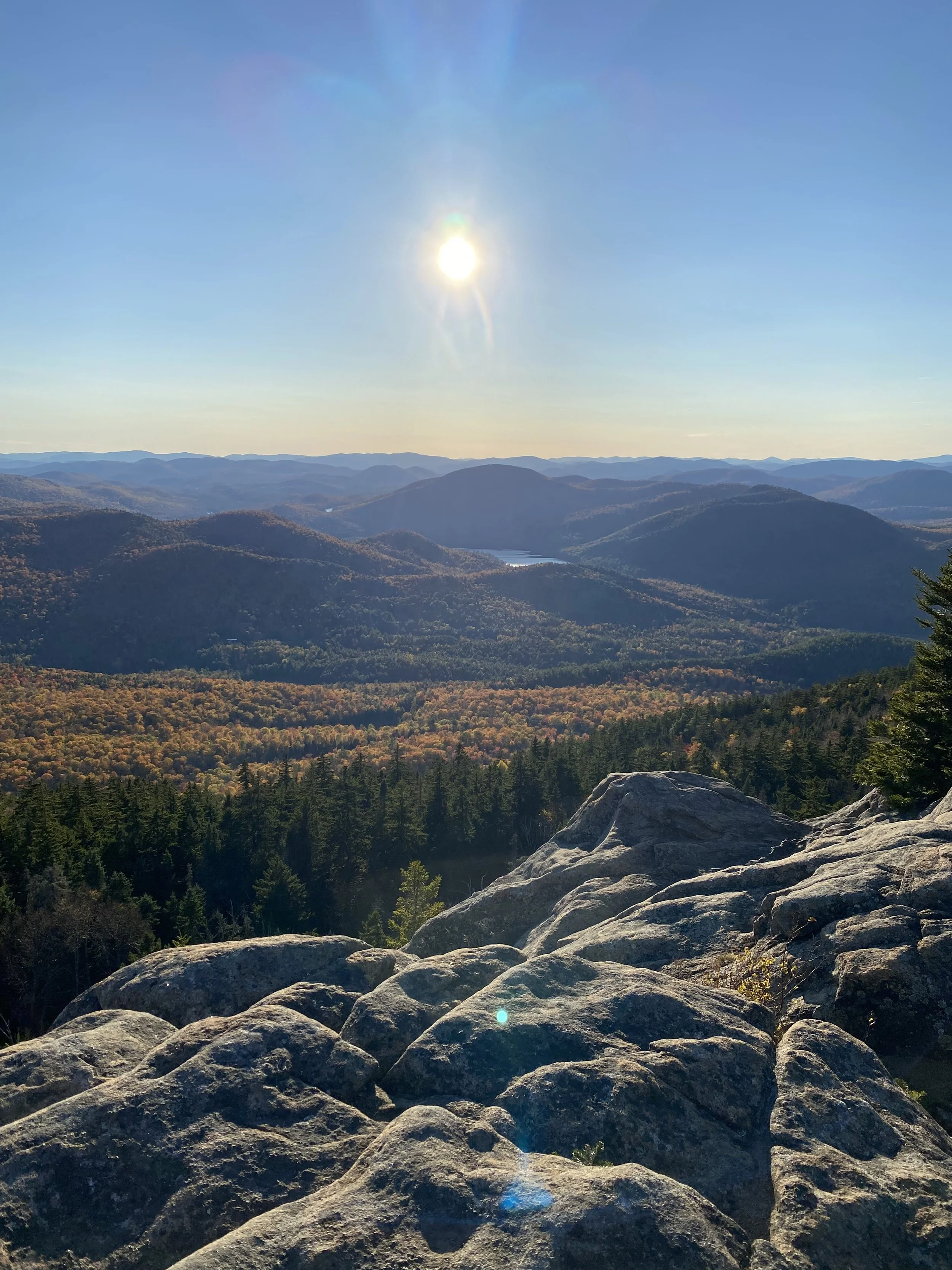 Sunset in the Adirondack Mountains of New York during Fall