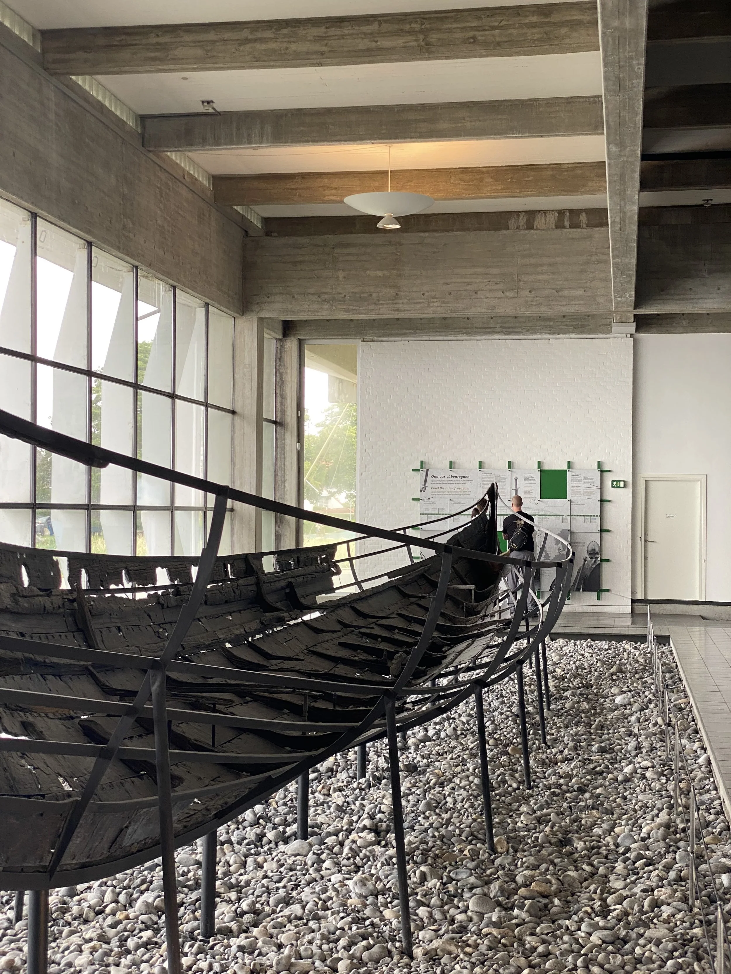 Remnants of Viking Ship at Viking Ship Museum, Denmark