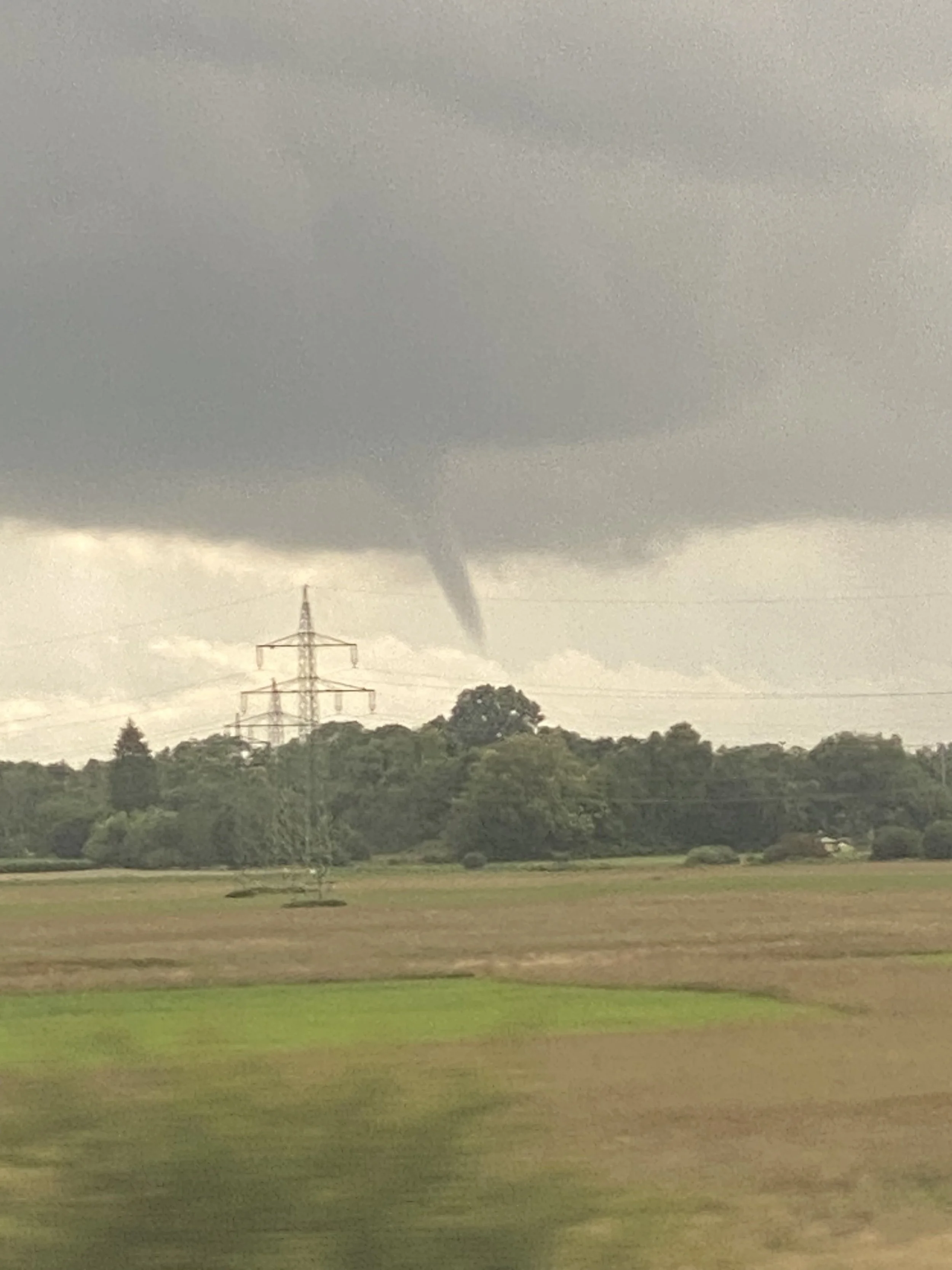 Funnel cloud forms in Ingolstadt, Germany