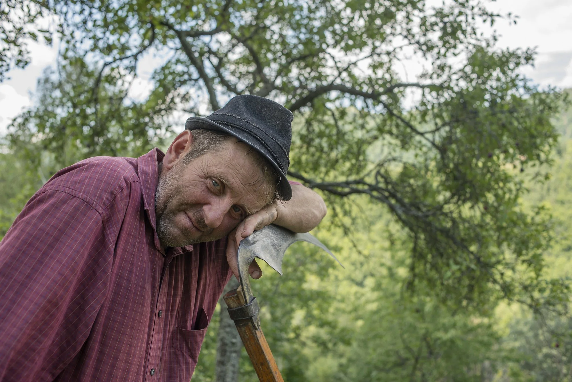 Nelu, a local farmer, living in the remote village of Alun, close to the Unesco site of Piatra Rosie fortress
