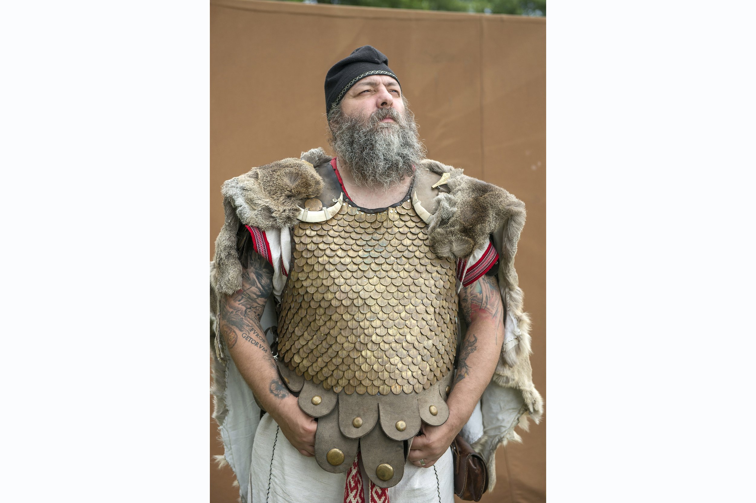 Re-enactor as Decebal, Dacian king