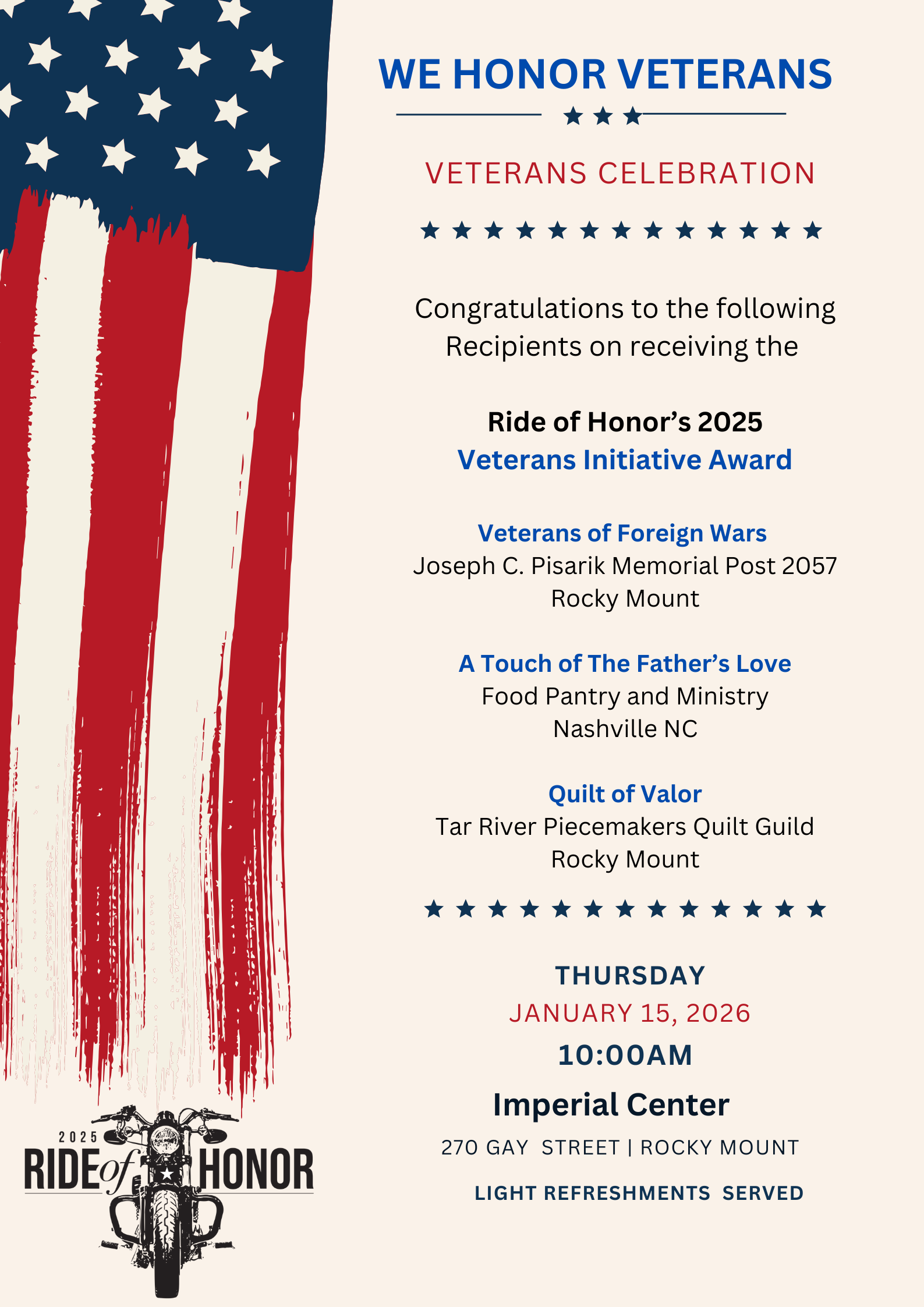 Ride of Honor Award Ceremony 