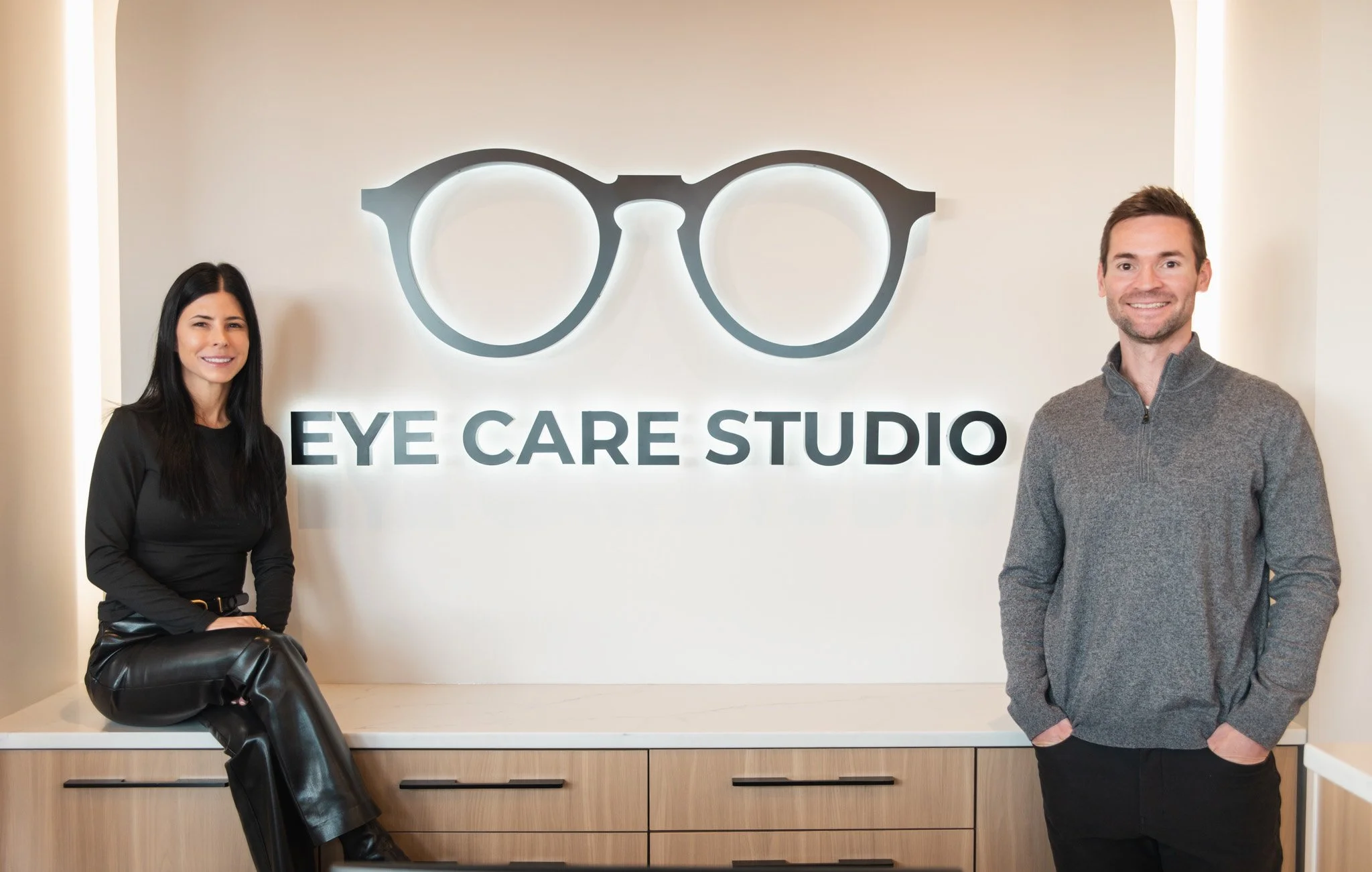 Dr. Alison Harapiak and Dr. Dale Anderson, Calgary optometrists delivering comprehensive eye care, including pediatric vision, ocular disease management, low vision therapy, and specialty contact lenses.