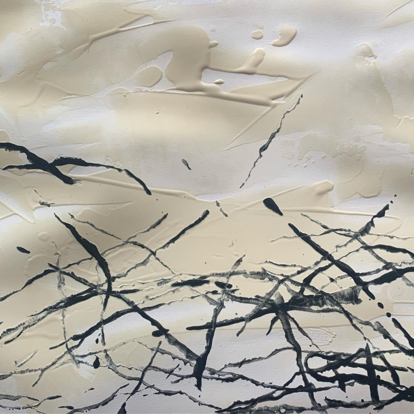 &ldquo;Movie stars flocked to Haiti. 
We watched the news,
Wondered about us,
About our reservation,
About our home.&rdquo;
Poetry by Trevino L Brings.  Painting by Angela Lynn