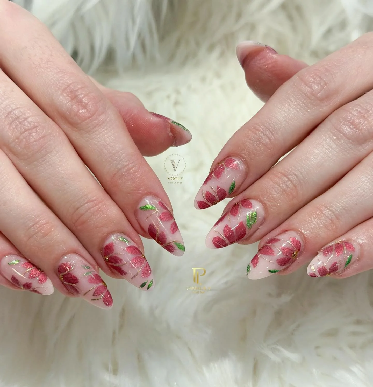 Can&rsquo;t get enough of floral nails 🌸🤩

PinkLily Nail Bar &amp; @voguenailloungeschaumburg are currently having a full set and pedicure special going on now! From now until 5/31/26, take 10% off your total bill when you come in for a full set of