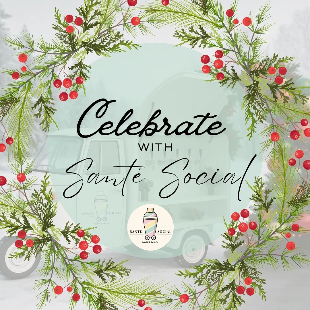 Celebrate the season with Sant&eacute; Social! 🎄✨ 
Whether you&rsquo;re hosting a cozy holiday gathering, a corporate party, or an end-of-year toast. Our mobile bar brings elevated service and effortless style to every event.

Cocktails, wine, mockt