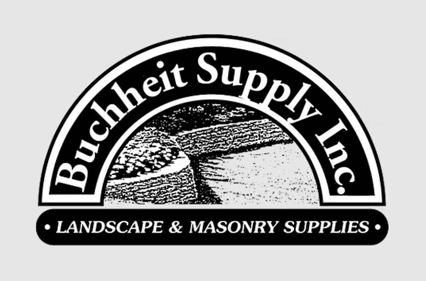 A black and white logo of Buchheit Supply Inc