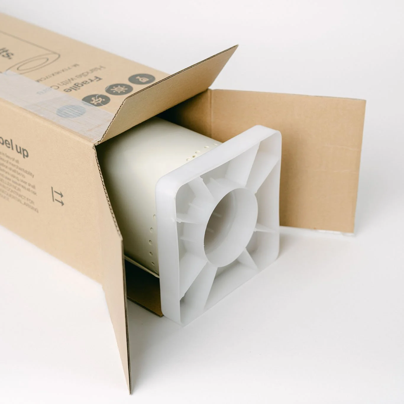 The UB2 product in a branded box opened at one end