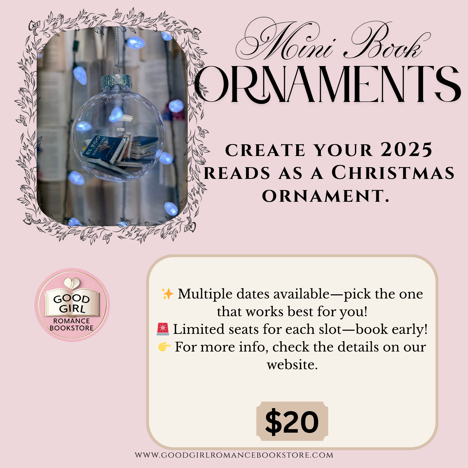 Mini Book Christmas Ornaments