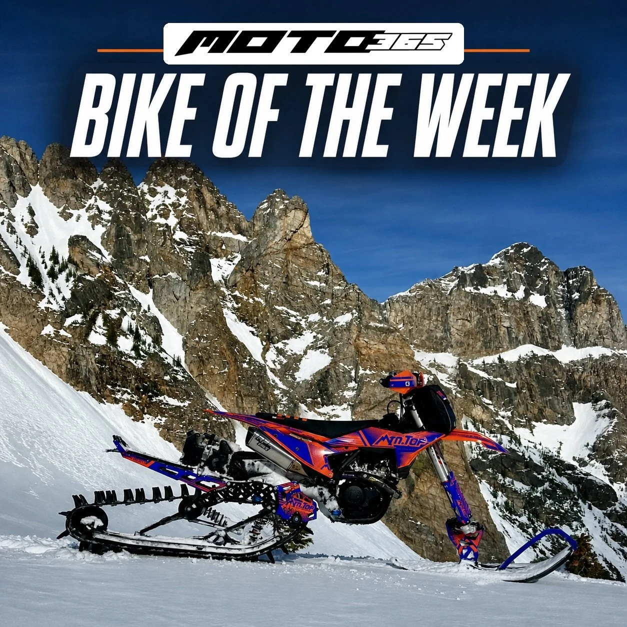 BIKE OF THE WEEK #001 🏁

We figured we&rsquo;d start small&hellip; So naturally, our first bike belongs to Allen Mangum. 

Allen is widely credited with helping create the modern day snowbike and is the owner of MtnTop. In other words, this whole ob