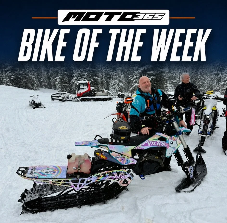 This week&rsquo;s Bike of the Week belongs to Darwin Schellenberg: a 2020 Husky 450 Rockstar paired with a 2025 MTN.TOP Transfer 126, built by Nixon Prosports.

The surprise upgrade? Pink pony graphics supplied by Moto365 / Dynamic Designs, installed