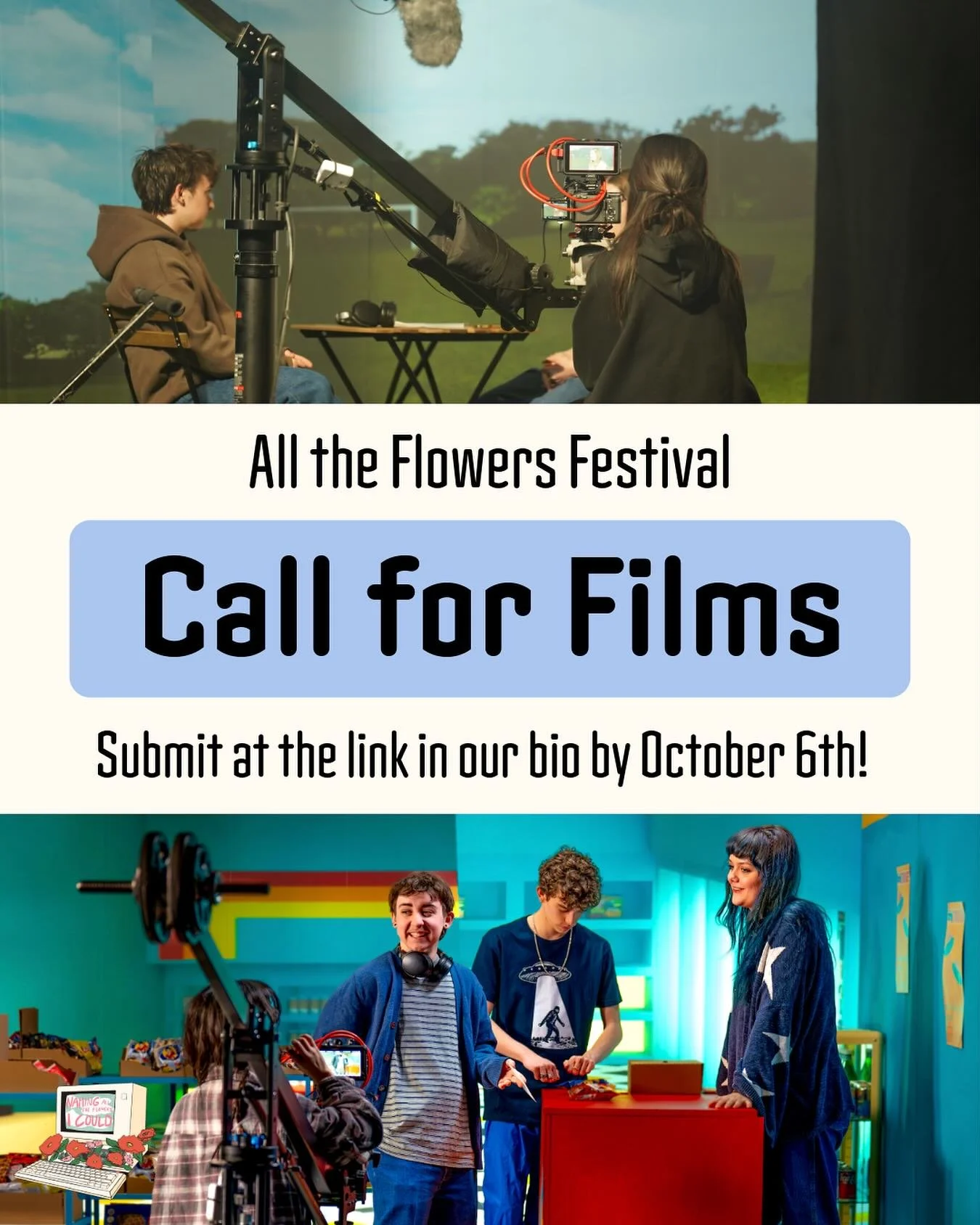 Do you have a finished film or one you&rsquo;re working on that you&rsquo;d love to screen? We are currently looking for films to be apart of our festival in February! Submit now at the link in our bio by October 6th!