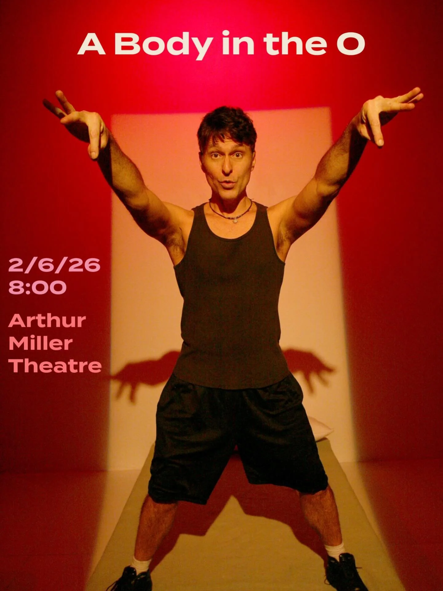 Last but not certainly not least, we are so excited to welcome renowned performance artist Tim Miller to the Arthur Miller Theatre for a special show. 

Climb along with performer Tim Miller inside the giant O of the Hollywood sign&mdash;or as Shakes