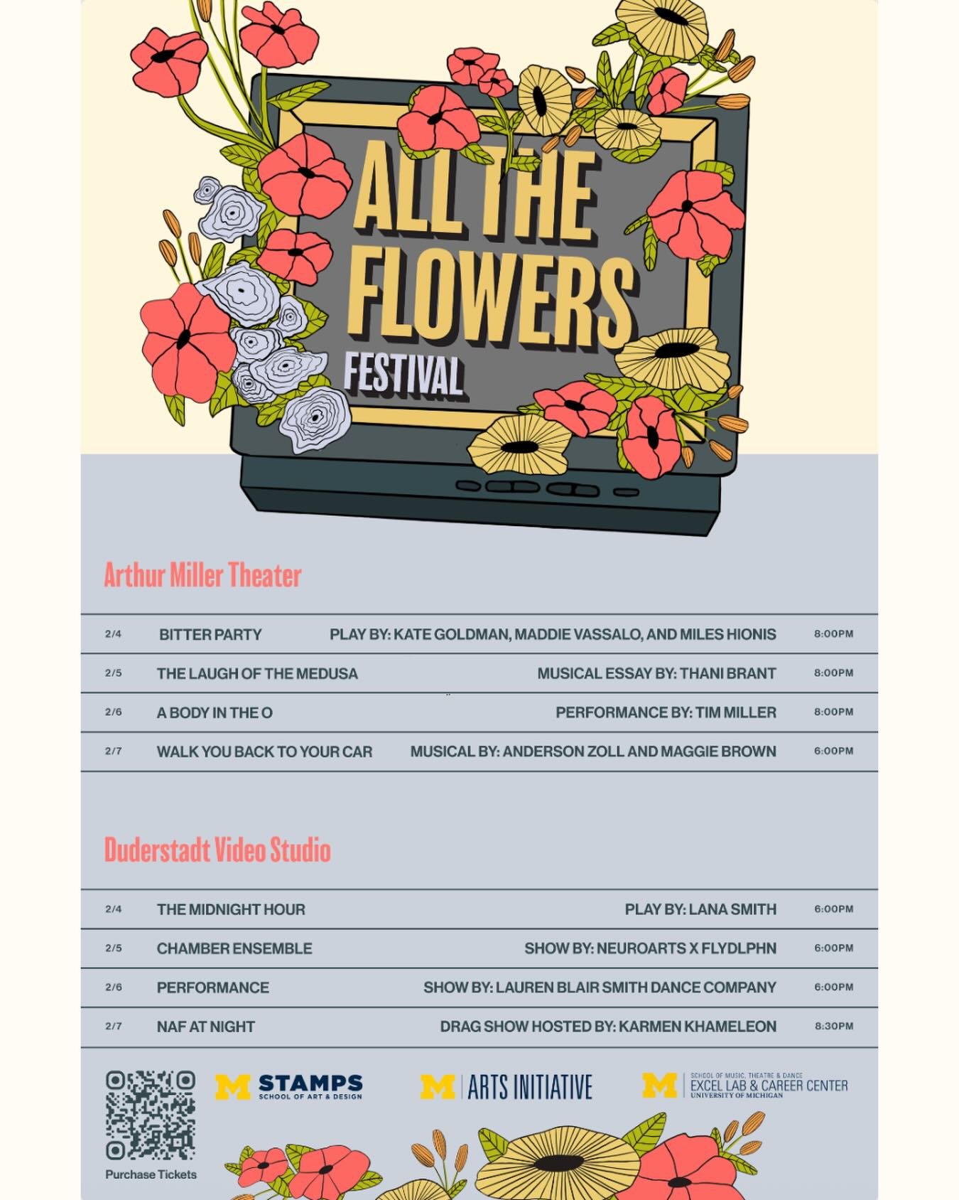 Poster reveal! 🌸🤭

Tickets for the All The Flowers Festival are on sale now at the link in our bio! 

Poster by the amazing @ellieleearts