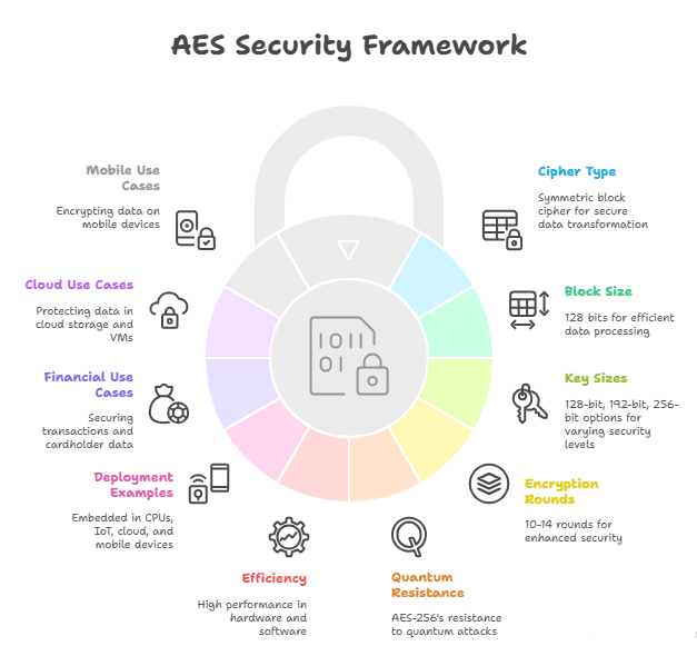 key technical features of AES