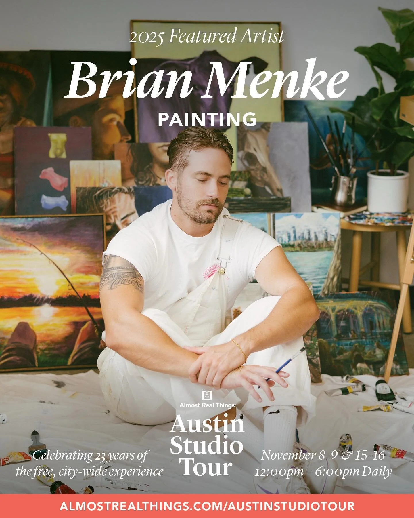 I’m absolutely thrilled to announce that I will be a Featured Artist for the 2025 Austin Studio Tour. I have been a fan of the studio tour in the past and can’t wait to be a participant this November. More details to come!
@almostrealth