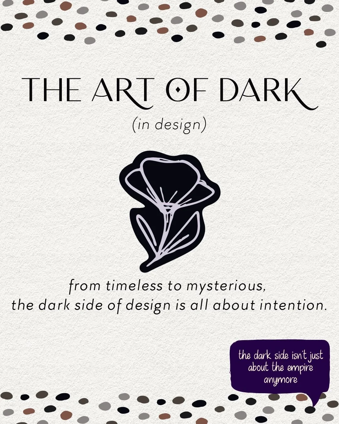 Not every brand needs sunshine and pastel palettes.
Sometimes, the boldest move is a whisper in black ink. 🖤

Dark color palettes can feel risky &mdash; especially when you&rsquo;re used to seeing &ldquo;bright = friendly.&rdquo;
But here&rsquo;s th