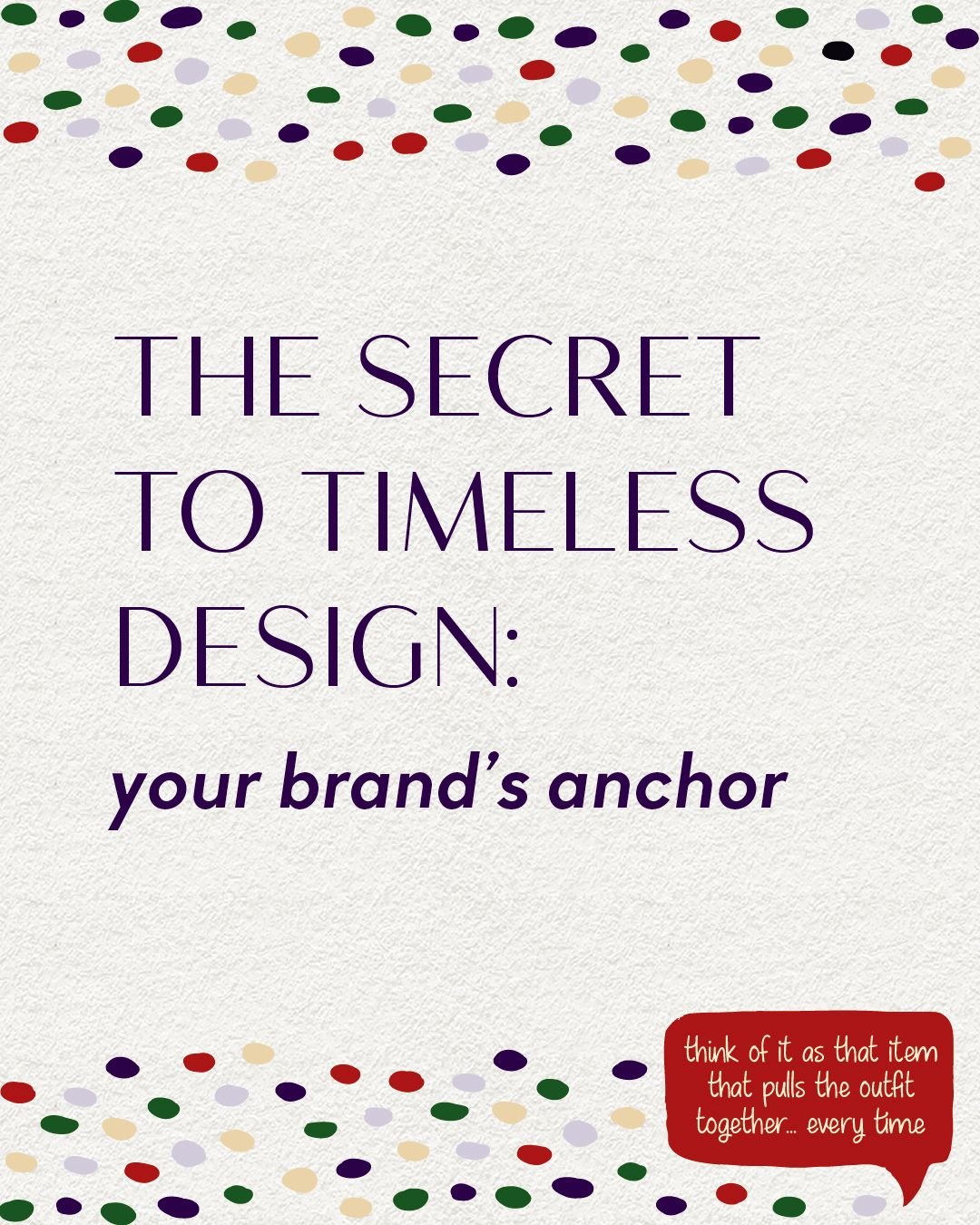 Timeless design isn&rsquo;t about avoiding trends &mdash; it&rsquo;s about having one steady anchor that keeps your brand feeling like you no matter how much you evolve. ⚓

For Something New Designs, that anchor is eggplant purple. Strong, moody, a l