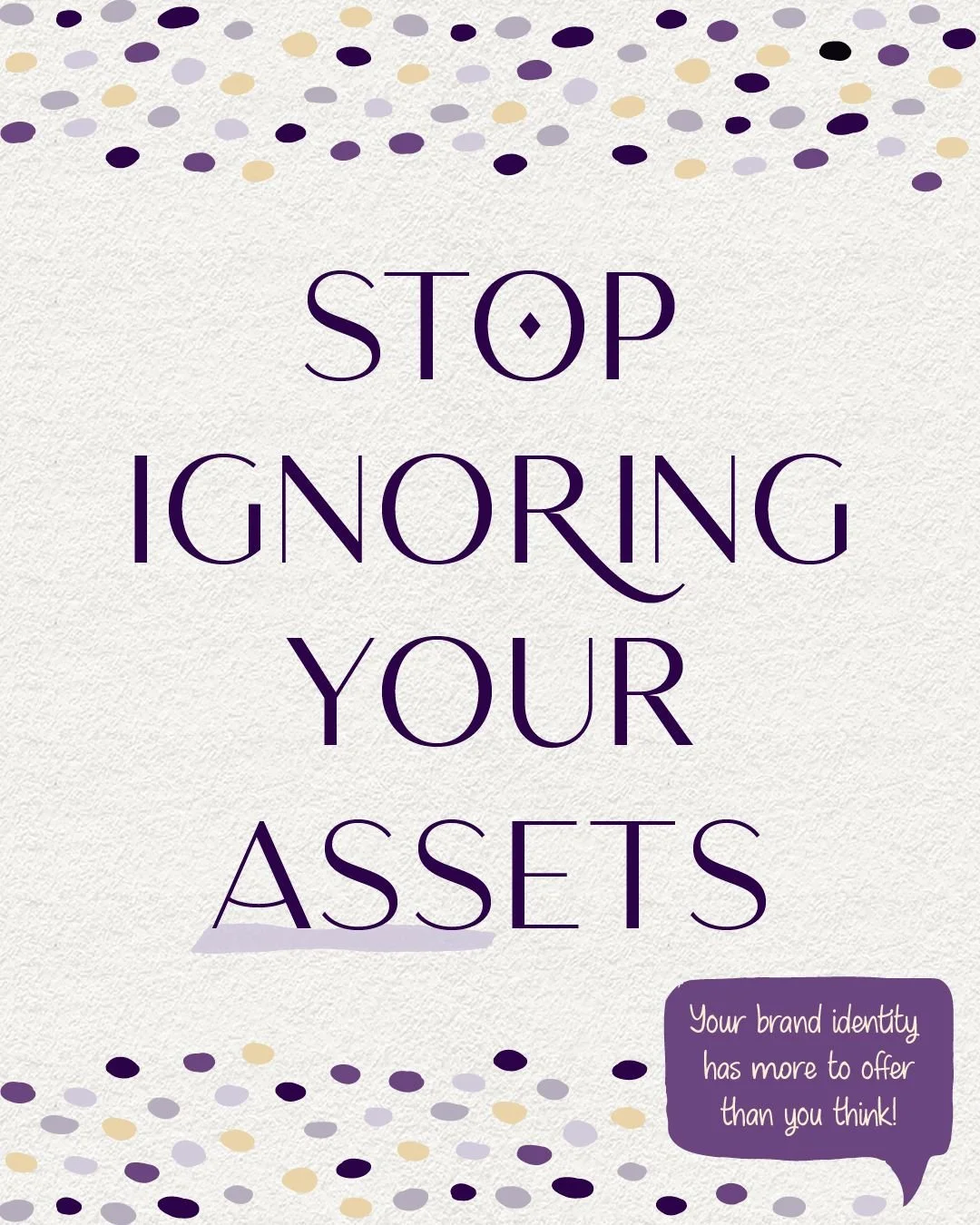 &ldquo;My brand feels off&rdquo; usually isn&rsquo;t a logo problem... It&rsquo;s an asset usage problem.

Your fonts, colors, logo variations, and templates are meant to do the heavy lifting, IF you use them consistently.

The new year doesn&rsquo;t