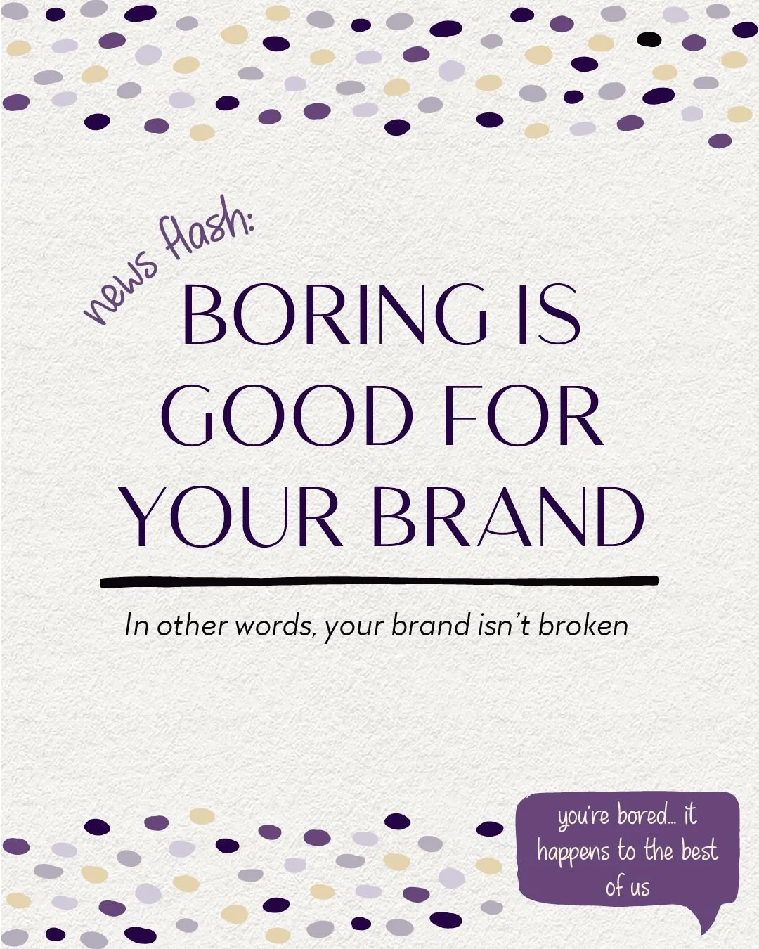 I say this as someone who gets bored easily and has to actively resist brand chaos.

When you look at your brand every single day, familiarity starts to feel like stagnation&mdash;even when things are actually working.

Most brands don&rsquo;t need t