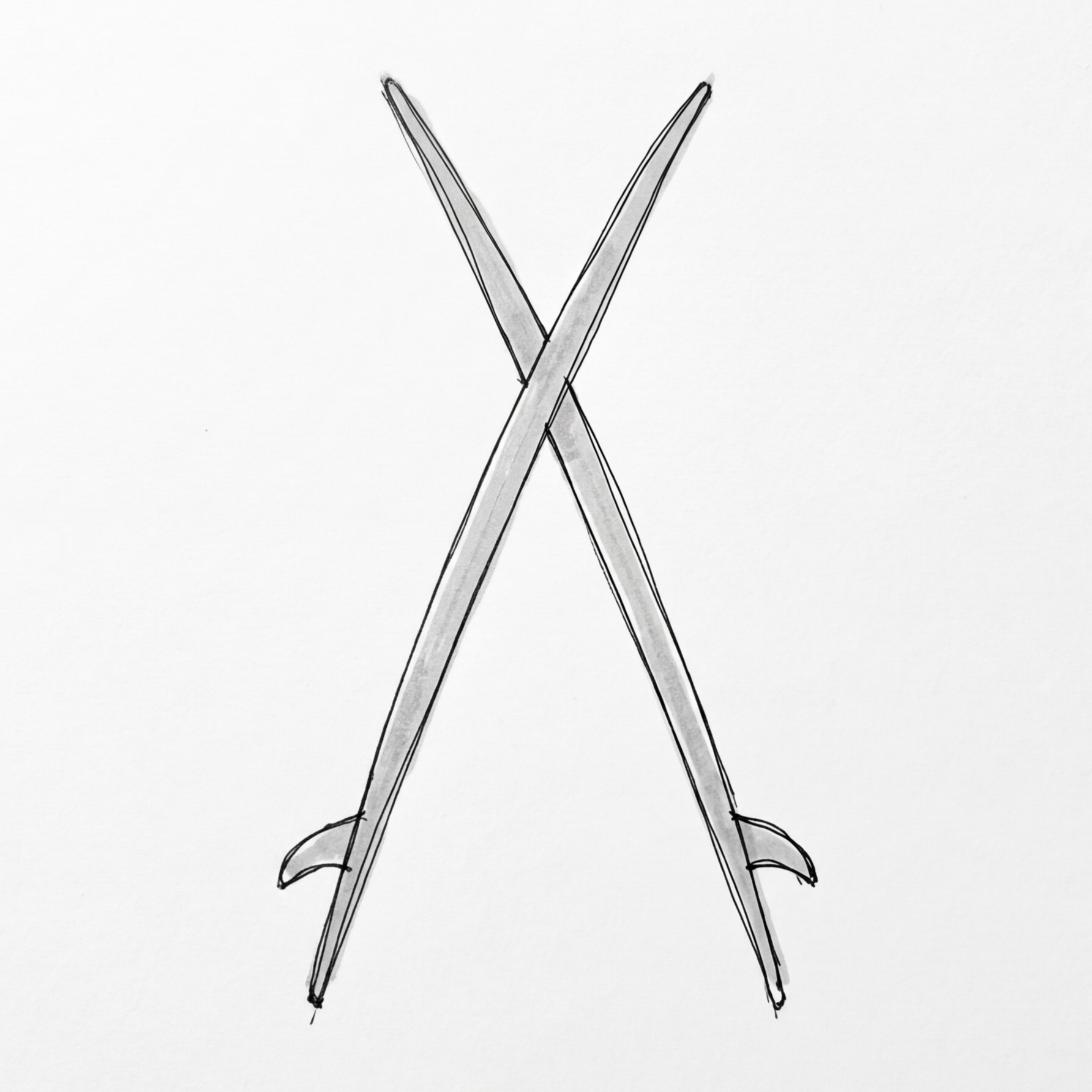 crossed logo/compass drawing: Board + Batten Architecture and Design logo - proportional dividers by licensed architect Stefanie Mustian, Williamsburg Virginia