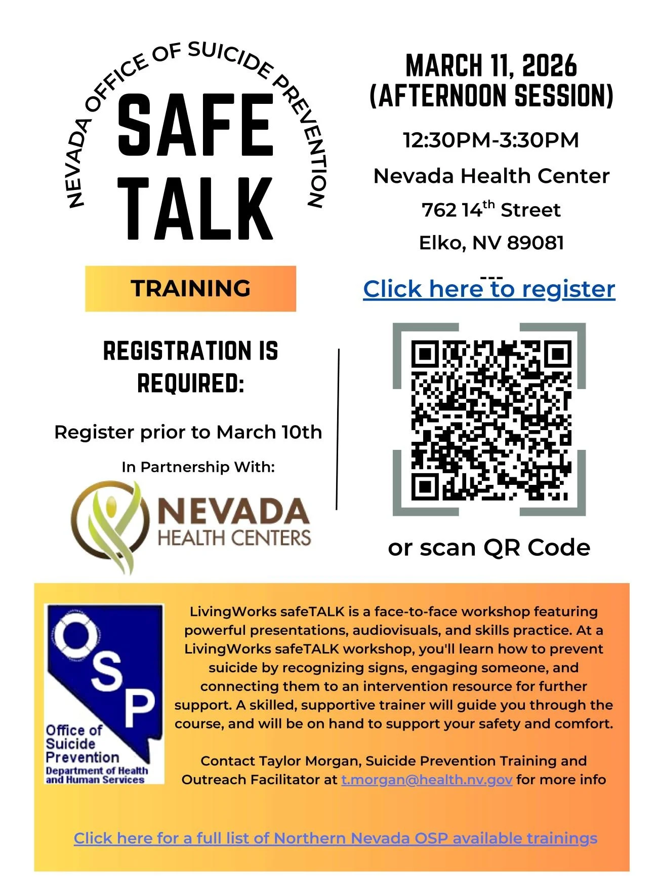 March 11 2026 SafeTALK afternoon session