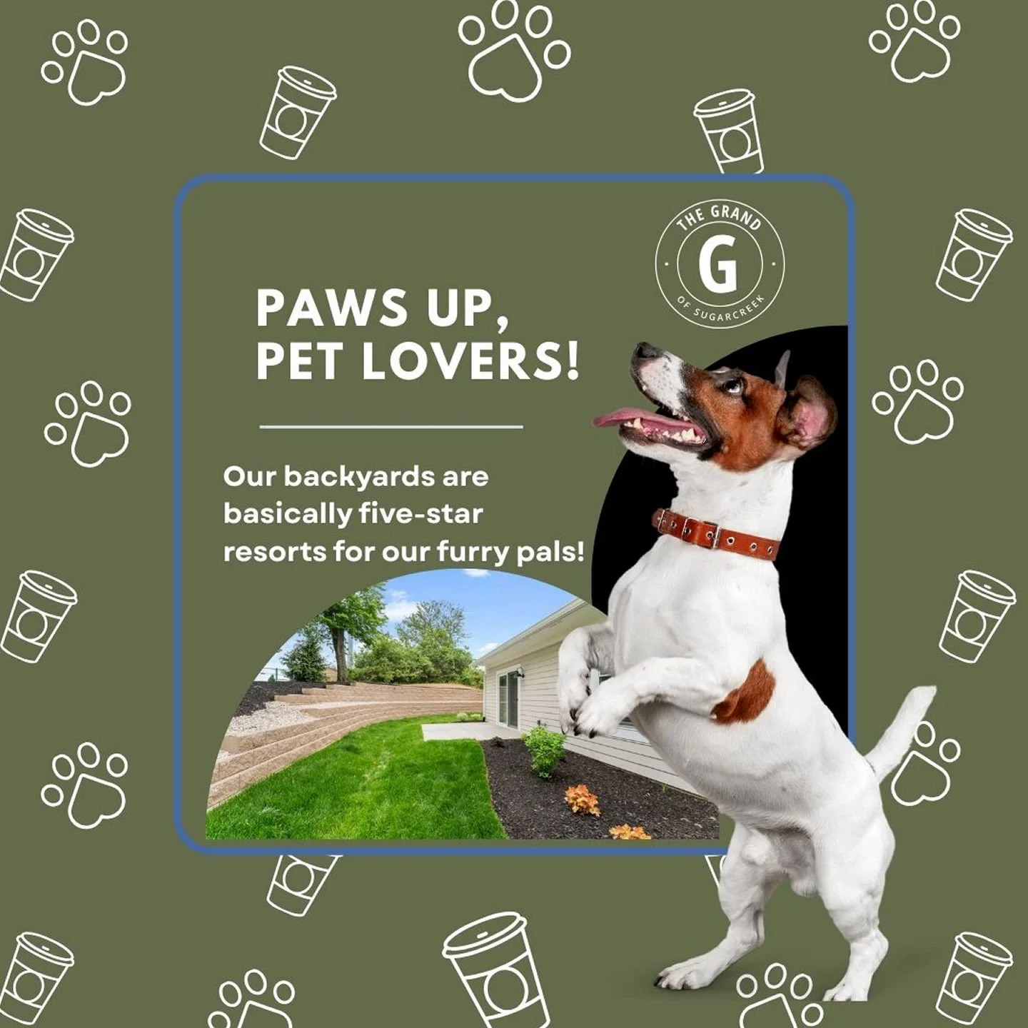 🐾 Your Pets Deserve the Best, Too 🐾At The Grand of Sugarcreek, home isn&rsquo;t just for you, it&rsquo;s for the whole family, furry friends included! 🐶🐱 Our spacious villa backyards are perfect for fetch, zoomies, and lazy sunny naps. ☀️🌿Becaus