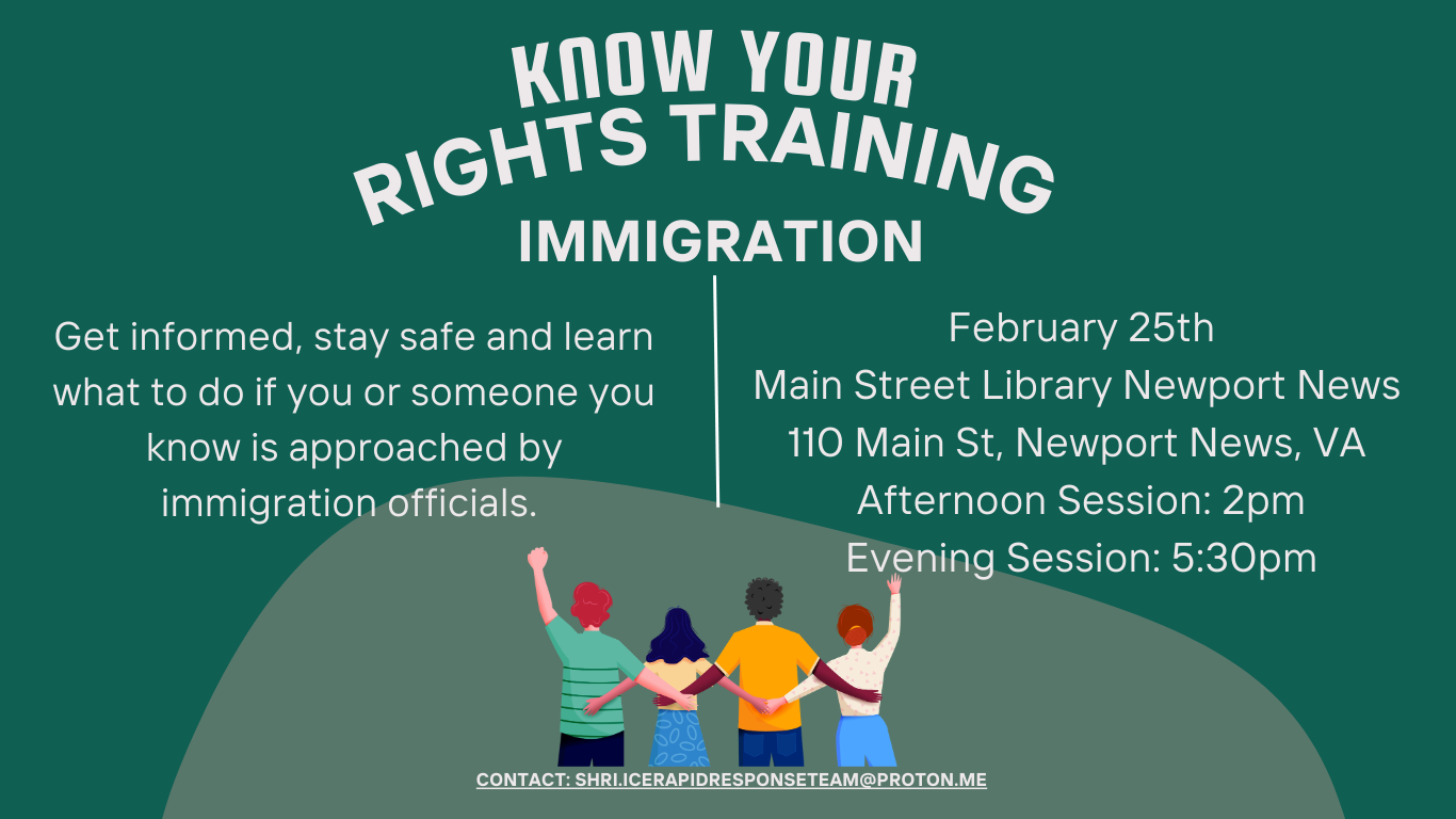 Know Your Rights Training- Newport News 